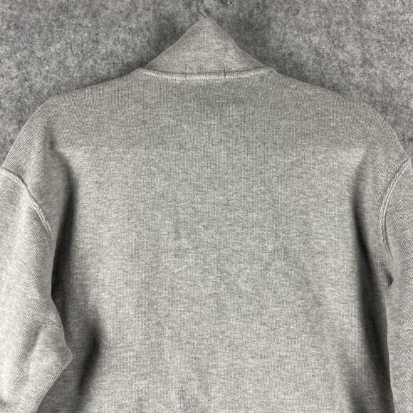 Polo Ralph Lauren Sweater Pullover Men XL Gray Cotton Knit Quarter Zip Preppy - Picture 10 of 13